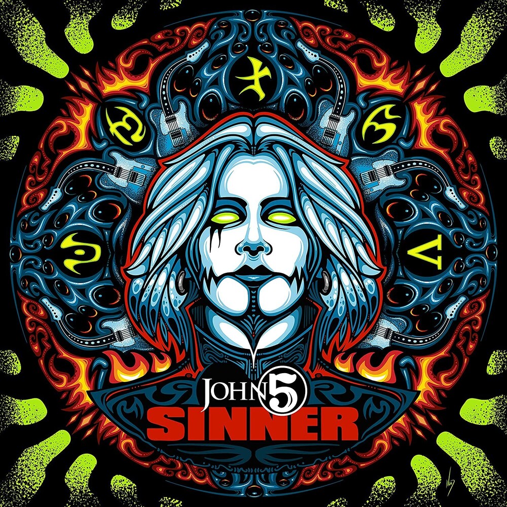 the album cover for John 5 & The Creatures - Sinner (Pict)