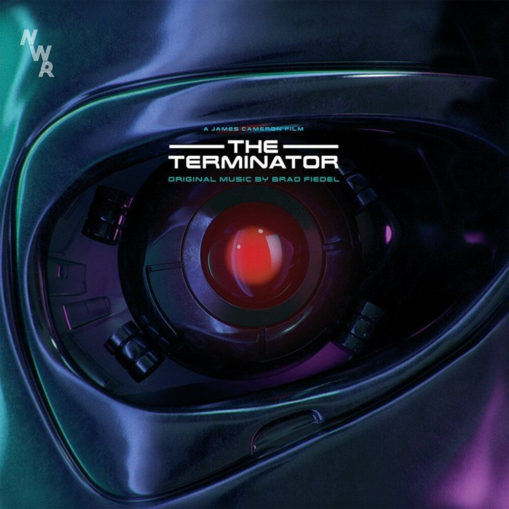the album cover for Brad Fiedel  (Blk) (Blue) (Colv) (Pnk) - Terminator (Splatter) (Blk) (Blue) [Colored Vinyl] (Pnk)
