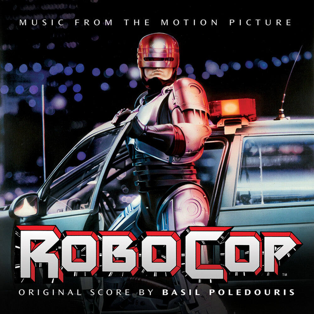 the album cover for Basin Poledouris  (Blk) (Colv) (Cvnl) (Wht) - Robocop / O.S.T. (Splatter) (Blk) [Colored Vinyl] [Clear Vinyl]