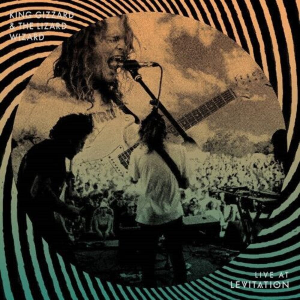 the album cover for King Gizzard & The Lizard Wizard - Live At Levitation '14 & '16 [Indie Exclusive Limited Edition Sleepwalker Swirl 2LP]