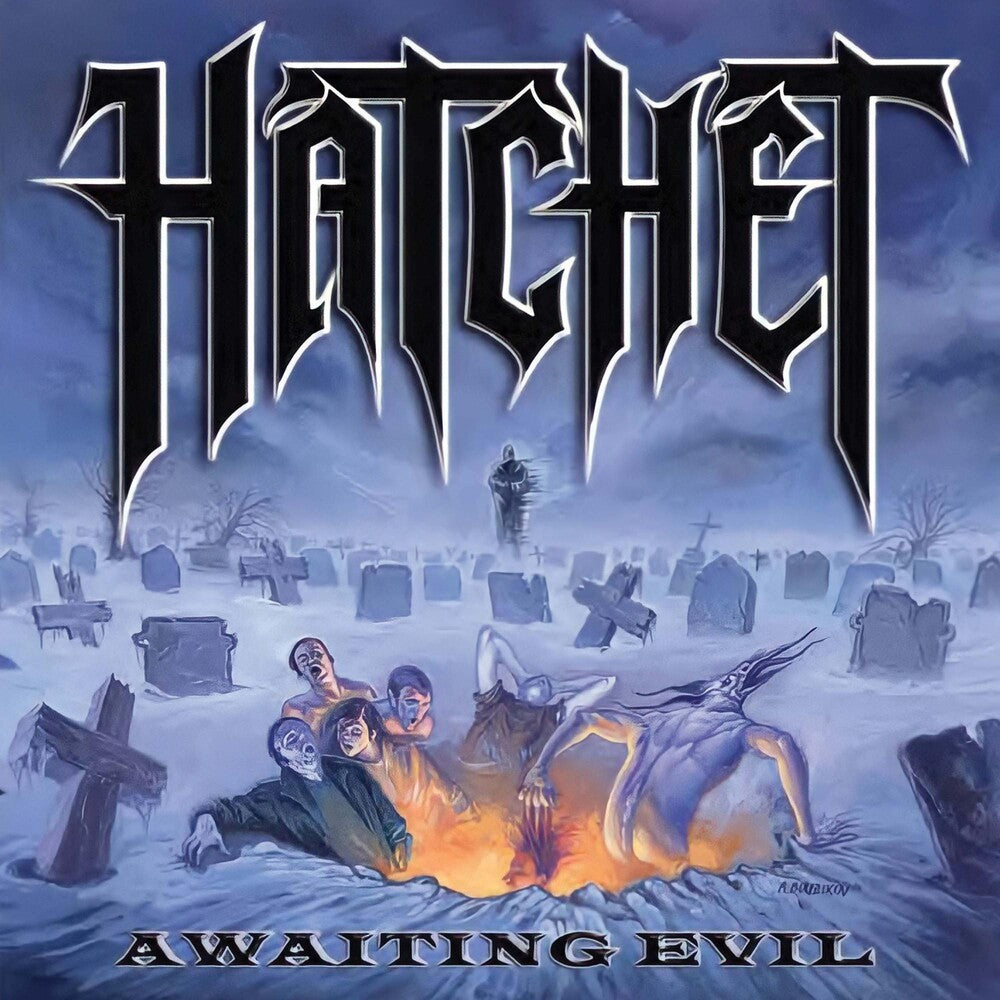 the album cover for Hatchet - Awaiting Evil
