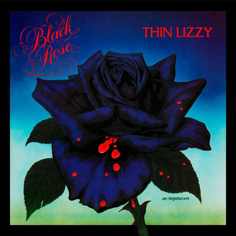 the album cover for Thin Lizzy - Black Rose - A Rock Legend (Audp) (Blue) [Clear Vinyl]