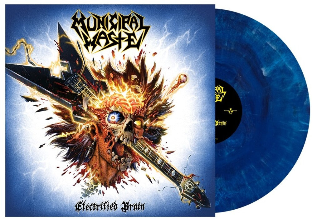 the album cover for Municipal Waste - Electrified Brain [Blue Marble LP]