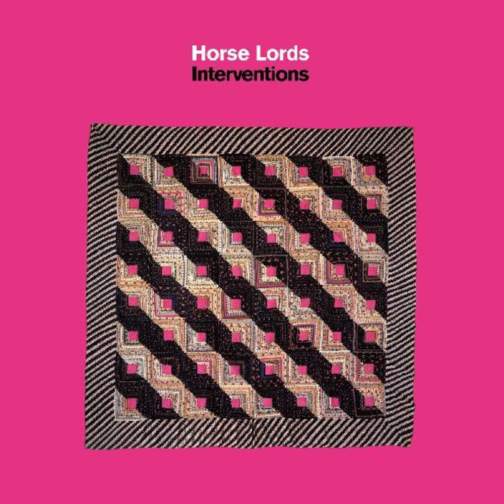 the album cover for Horse Lords - Interventions (Blue) [Colored Vinyl] [Indie Exclusive] [Download Included]