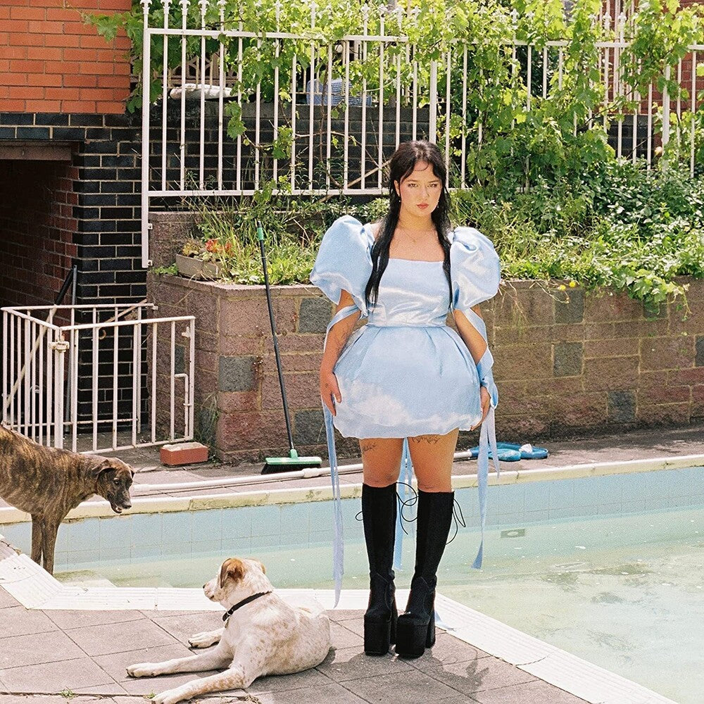 the album cover for Mallrat - Butterfly Blue [Limited Edition Opaque Baby Blue LP]