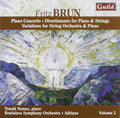 the album cover for Tomas Nemec - Fritz Brun - Piano Concerto Divertimento