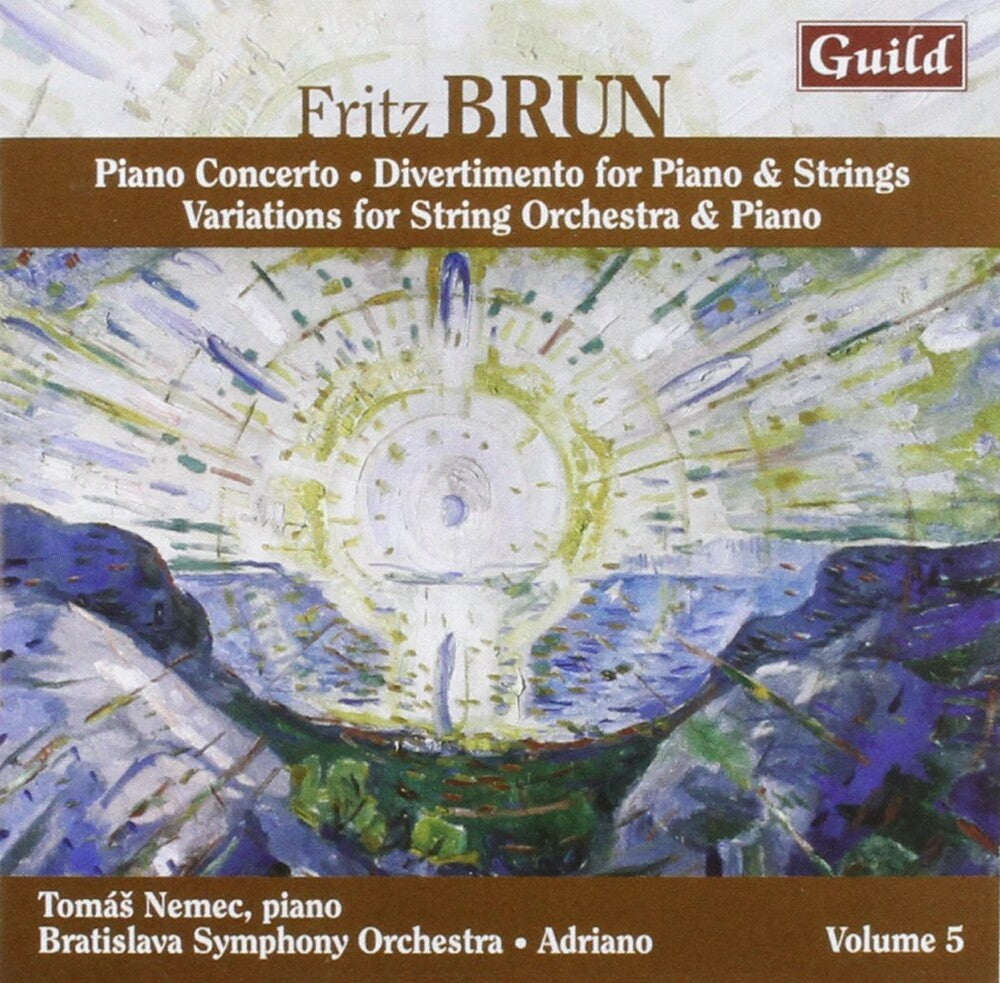 the album cover for Tomas Nemec - Fritz Brun - Piano Concerto Divertimento