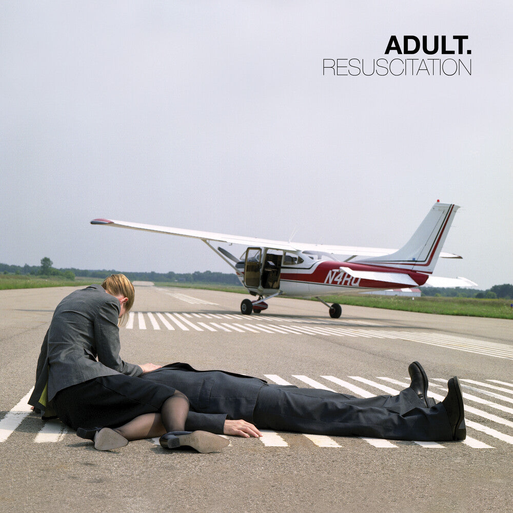 the album cover for Adult - Resuscitation - Black & Red Marble (Blk) [Colored Vinyl]