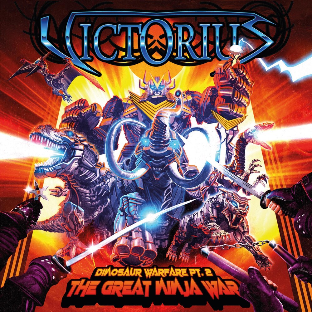 the album cover for Victorious - Dinosaur Warfare Pt. 2 The Great Ninja War