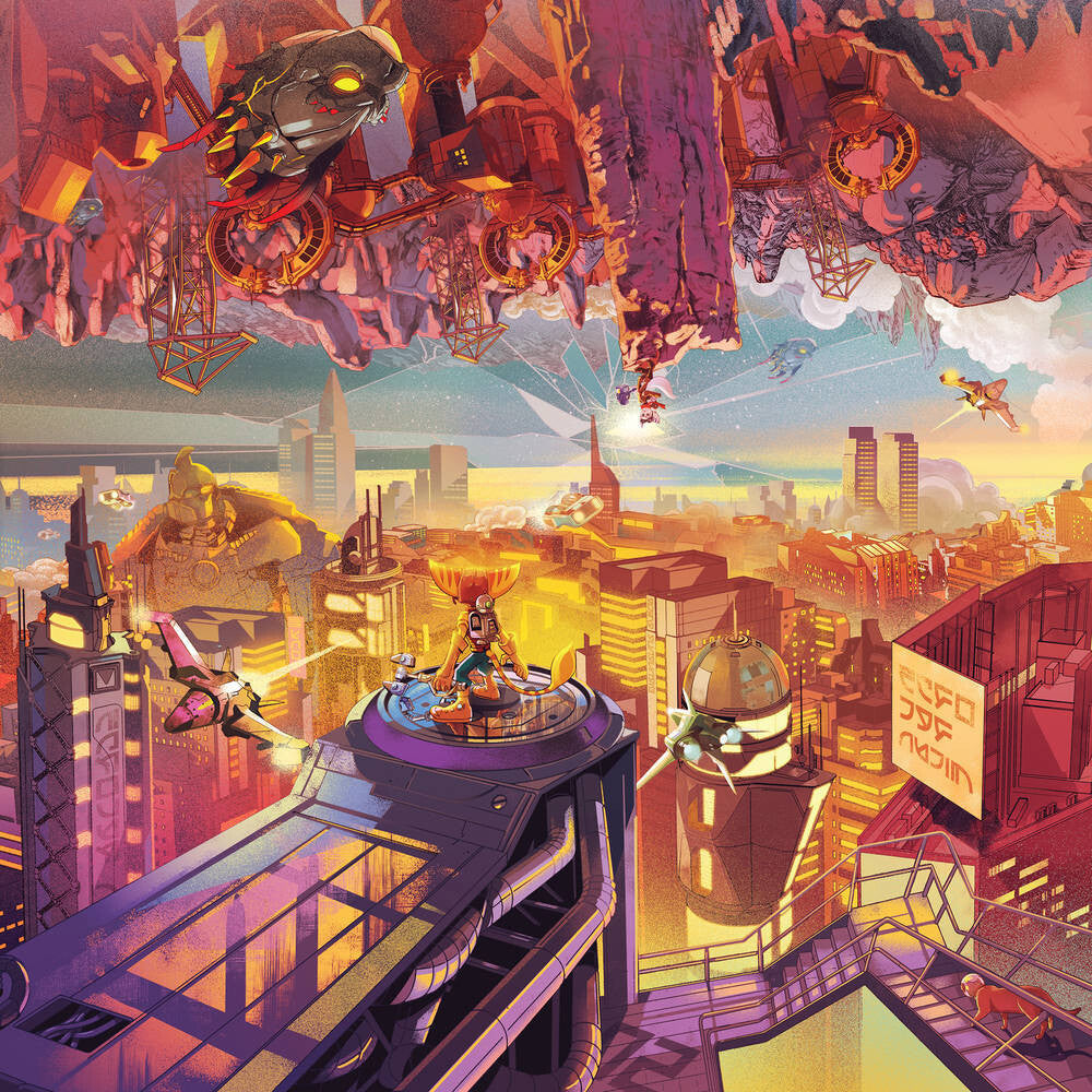 the album cover for Mark Mothersbaugh &amp; Wataru Hokoyama - Ratchet & Clank: Rift Apart (Original Soundtrack) [2LP]