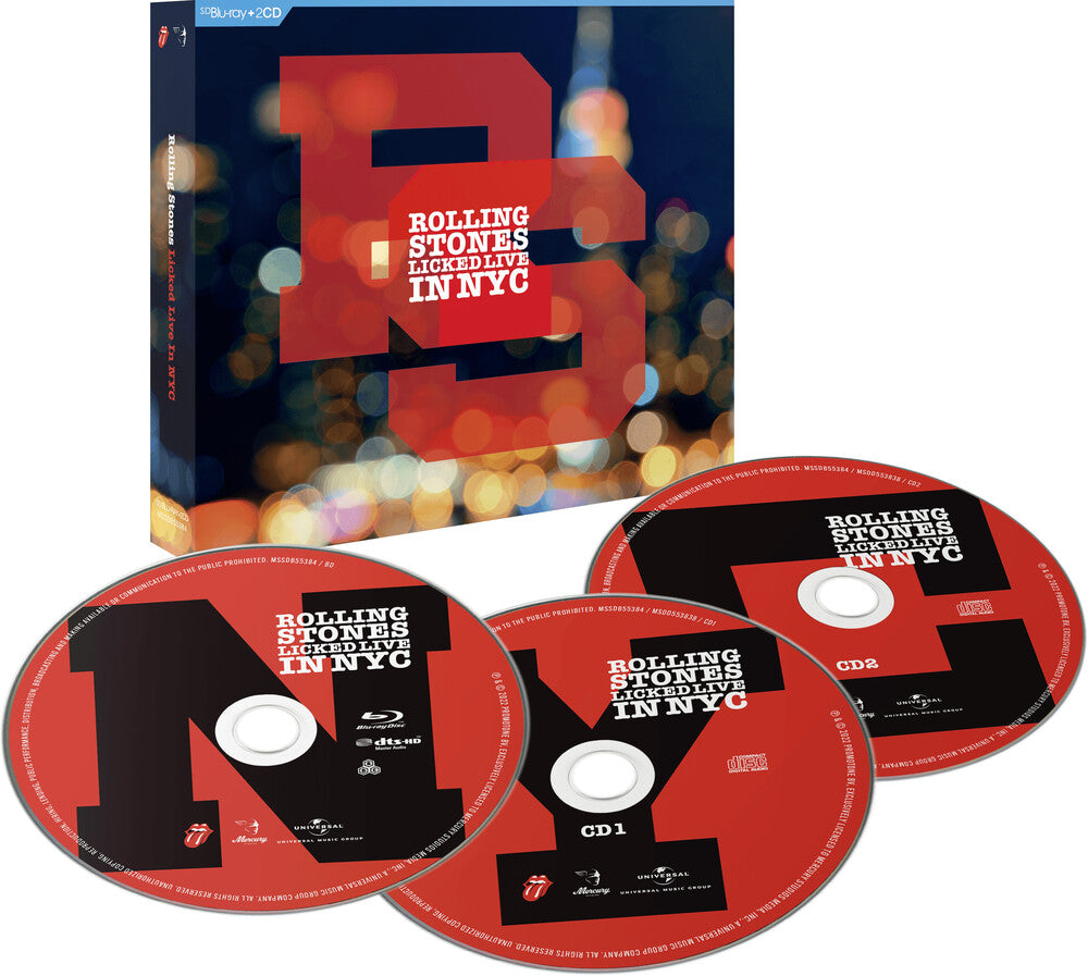 the album cover for The Rolling Stones - Licked Live In NYC [2 CD/Blu-ray]