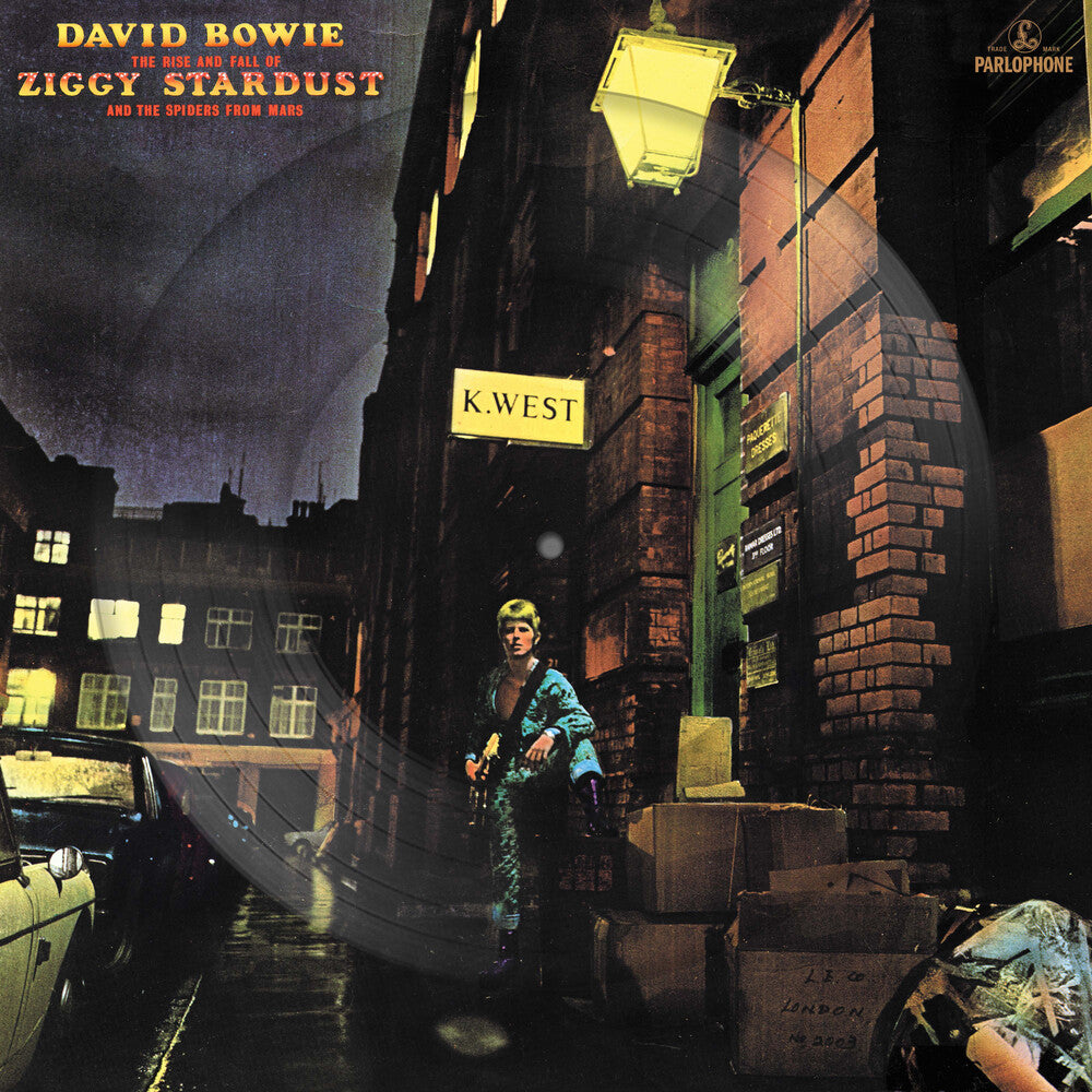 the album cover for David Bowie - The Rise and Fall of Ziggy Stardust and the Spiders from Mars: 50th Anniversary Edition [Picture Disc LP]