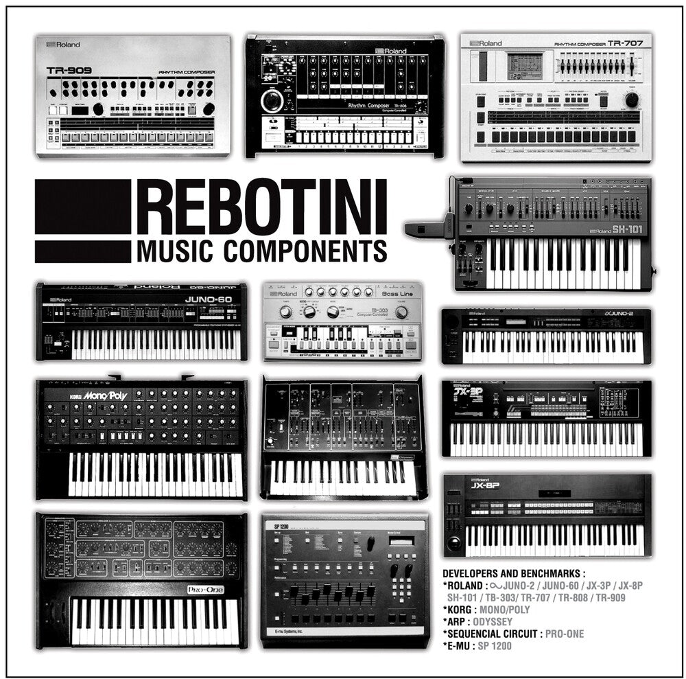 the album cover for Arnaud Rebotini - Music Components - White & Black [Colored Vinyl] (Wht)
