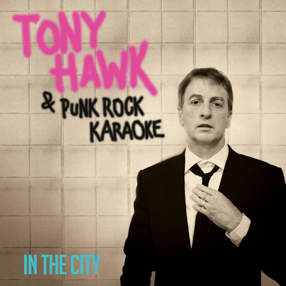 the album cover for Tony Hawk  / Punk Rock Karaoke - In The City - Blue (Blue) [Colored Vinyl]