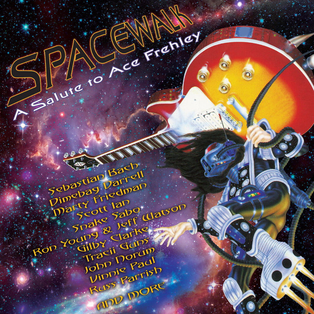 the album cover for Spacewalk - Tribute To Ace Frehely / Various - Spacewalk - Tribute To Ace Frehley / Var - Purple