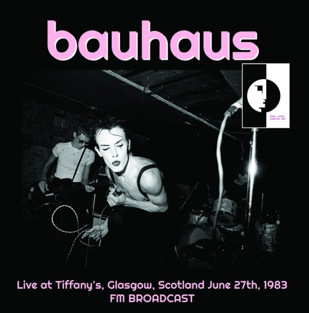 the album cover for Bauhaus - Live At Tiffany's Glasgow Scotland June 27th 1983