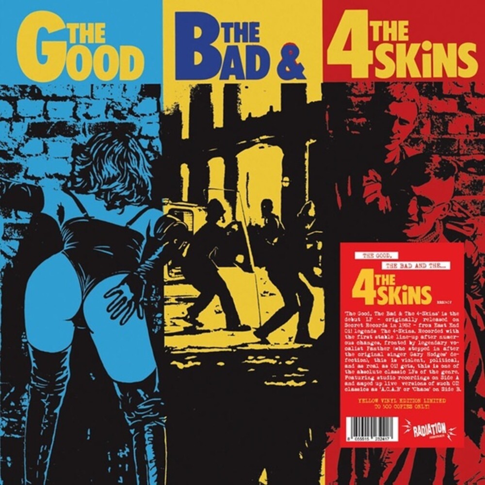 the album cover for 4 Skins - Good Bad & 4 Skins