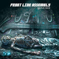 the album cover for Front Line Assembly - Nerve War - Blue/Black Splatter (Blue) [Colored Vinyl]