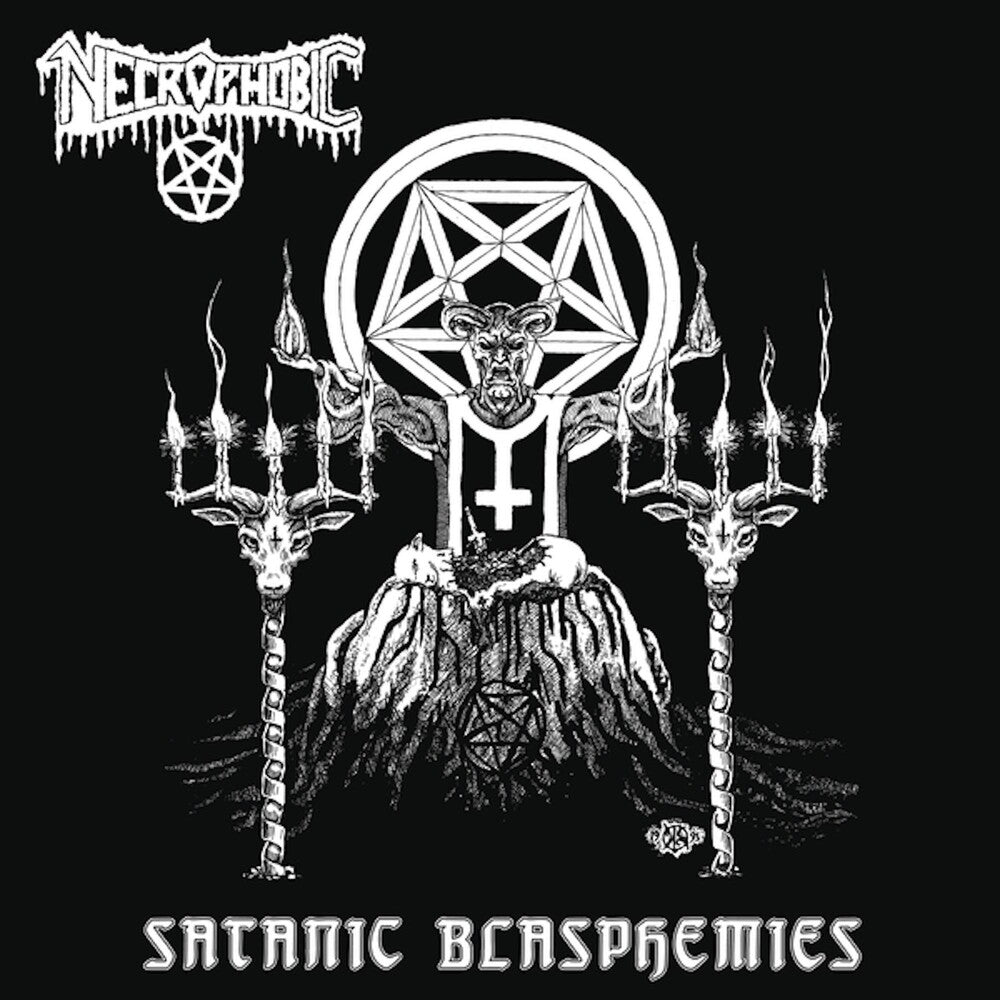 the album cover for Necrophobic - Satanic Blasphemies (Re-Issue 2022) (Jewl) [Reissue]