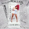 the album cover for Megan thee Stallion - Good News [Indie Exclusive Limited Edition Blue & White Marbled 2LP]