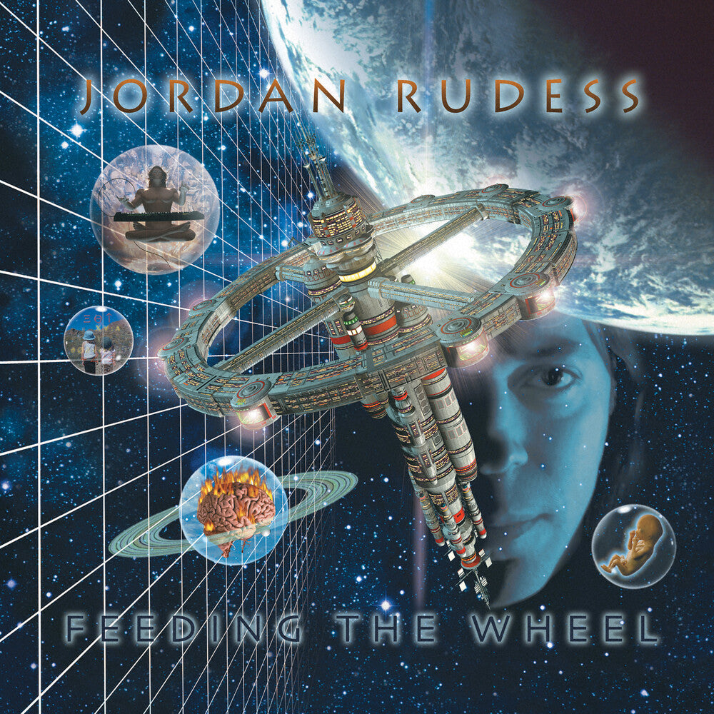 the album cover for Jordan Rudess - Feeding The Wheel - Blue (Blue) [Colored Vinyl]