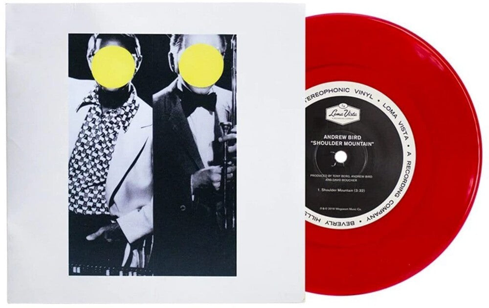the album cover for Andrew Bird - Shoulder Mountain [Limited Edition Red Vinyl Single]