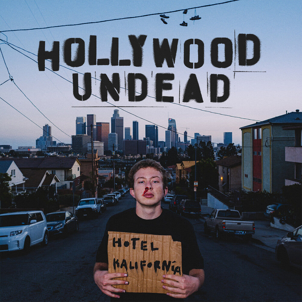 the album cover for Hollywood Undead - Hotel Kalifornia