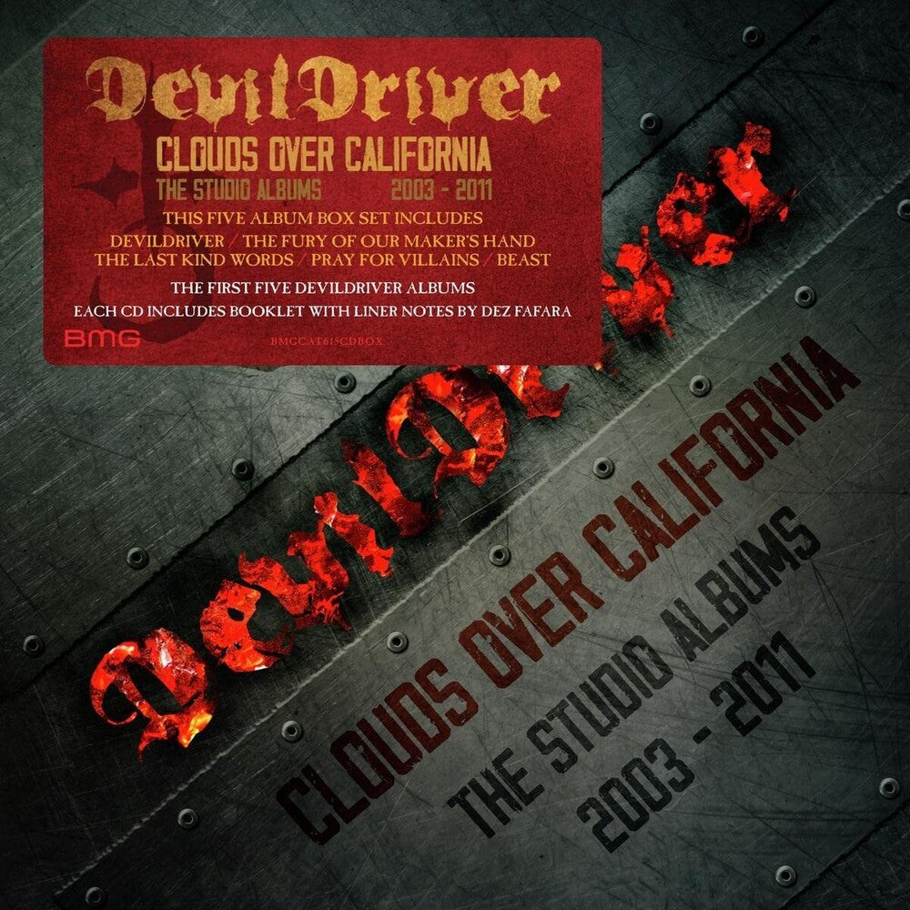 the album cover for DevilDriver - Clouds Over California: Studio Albums 2003-2011