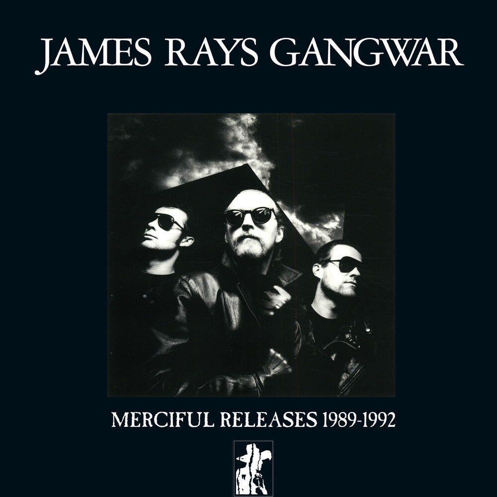 the album cover for James Ray's Gangwar - Merciful Releases 1989 - 1992