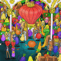 the album cover for Dance Gavin Dance - Jackpot Juicer [Indie Exclusive Limited Edition Yellow with Red & Black Splatter 2LP]