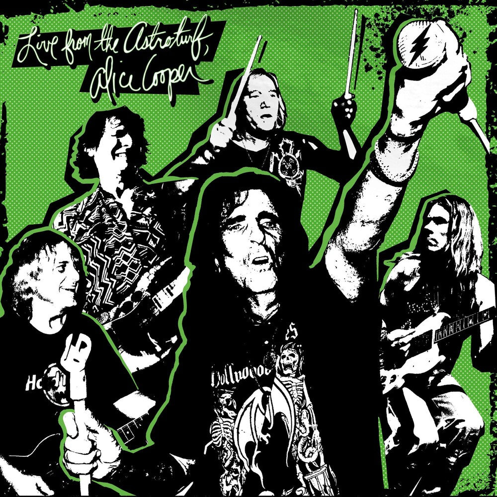 the album cover for Alice Cooper - Live From The Astroturf [Limited Edition Numbered Glow In The Dark LP/DVD]