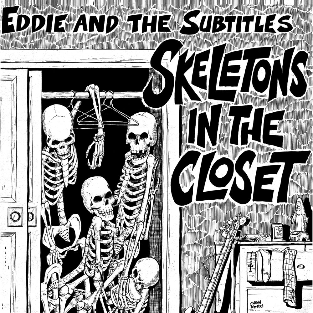 the album cover for Eddie & The Subtitles - Skeletons In The Closet