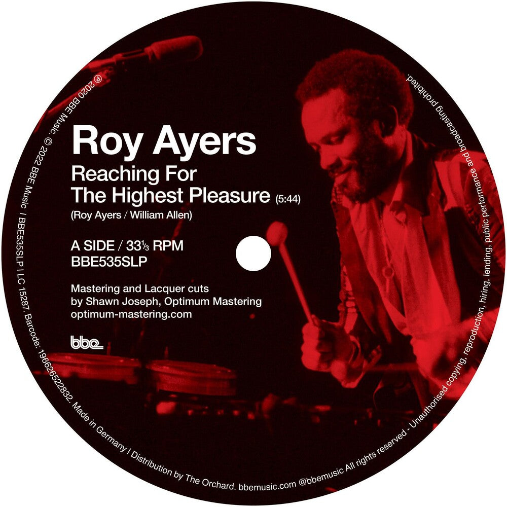 the album cover for Roy Ayers - Reaching The Highest Pleasure / I Am Your Mind