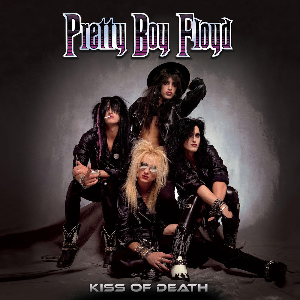 the album cover for Pretty Boy Floyd - Kiss Of Death [Purple Marble LP]
