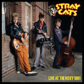 the album cover for Stray Cats - Live At The Roxy 1981 - Gold/Black Splatter (Blk)