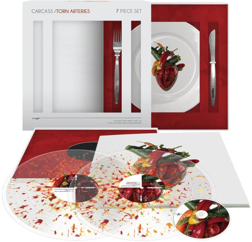 the album cover for Carcass - Torn Arteries - Box Set (Bonus Cd) (Box) [Colored Vinyl]