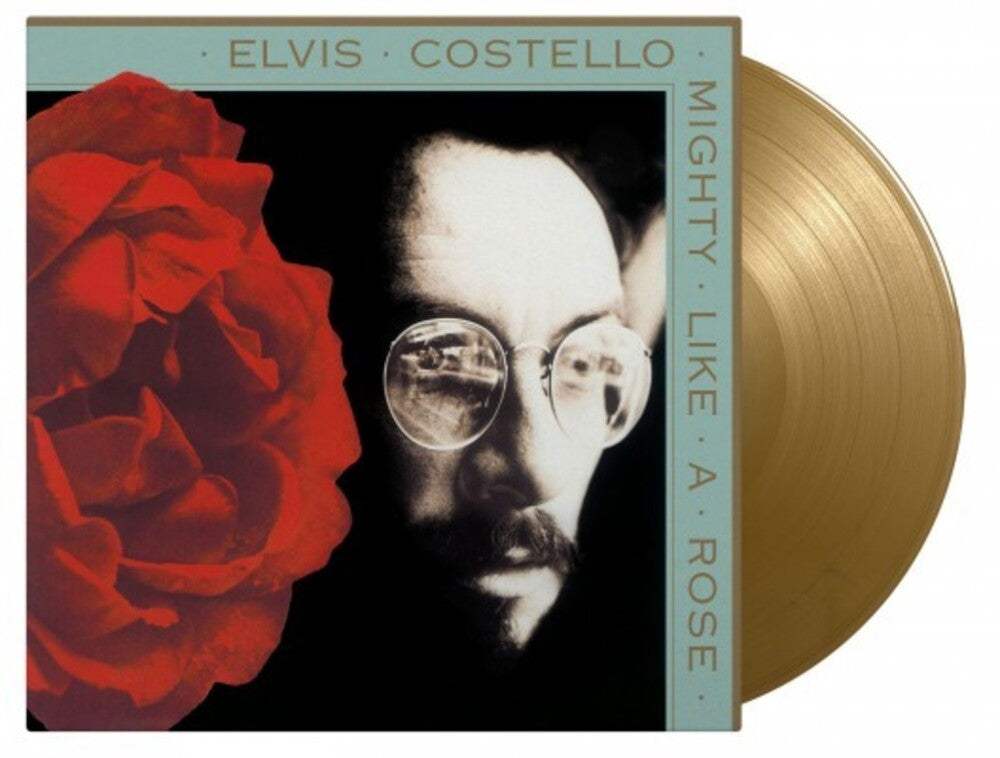 the album cover for Elvis Costello - Mighty Like A Rose [Colored Vinyl] (Gol) [Limited Edition] [180 Gram] (Hol)