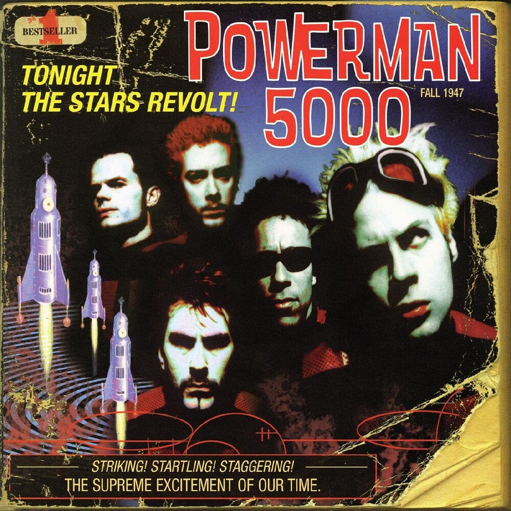 the album cover for Powerman 5000 - Tonight The Stars Revolt [Clear Vinyl] (Ylw)