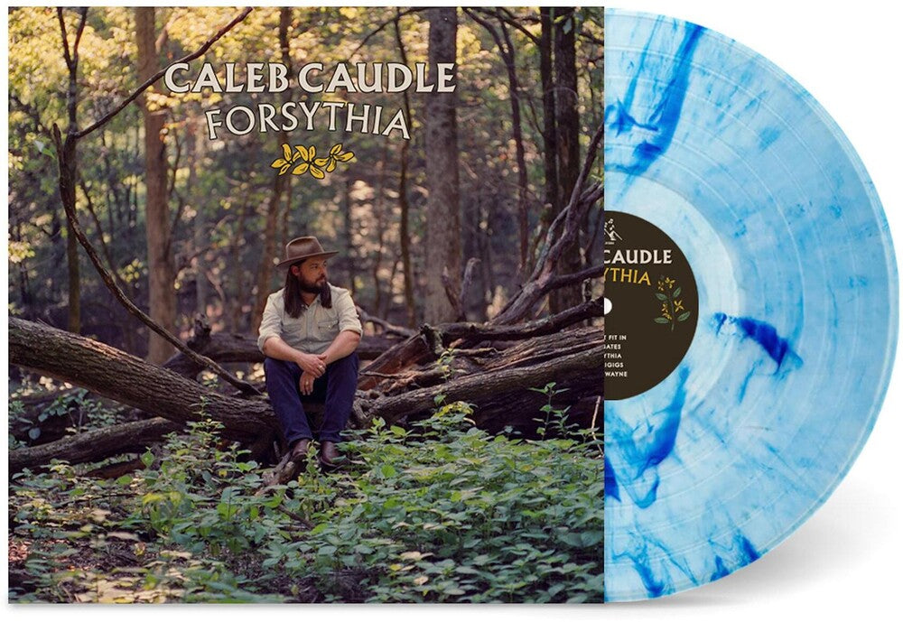 the album cover for Caleb Caudle - Forsythia [Indie Exclusive Limited Edition Blue Ridge Splatter LP]