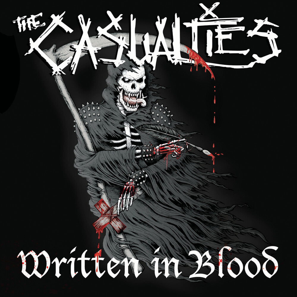 the album cover for Casualties - Written In Blood - White [Colored Vinyl] (Wht)