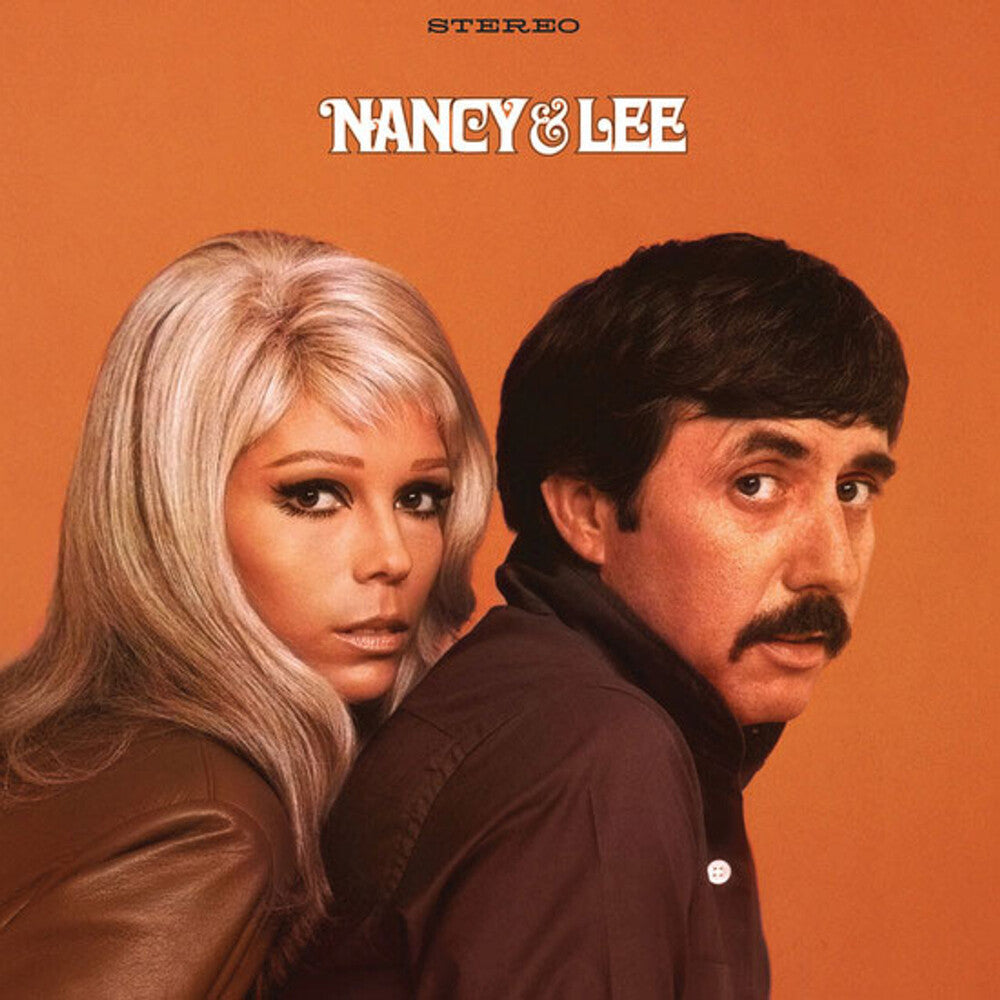 the album cover for Nancy Sinatra - Nancy & Lee - Orange/red