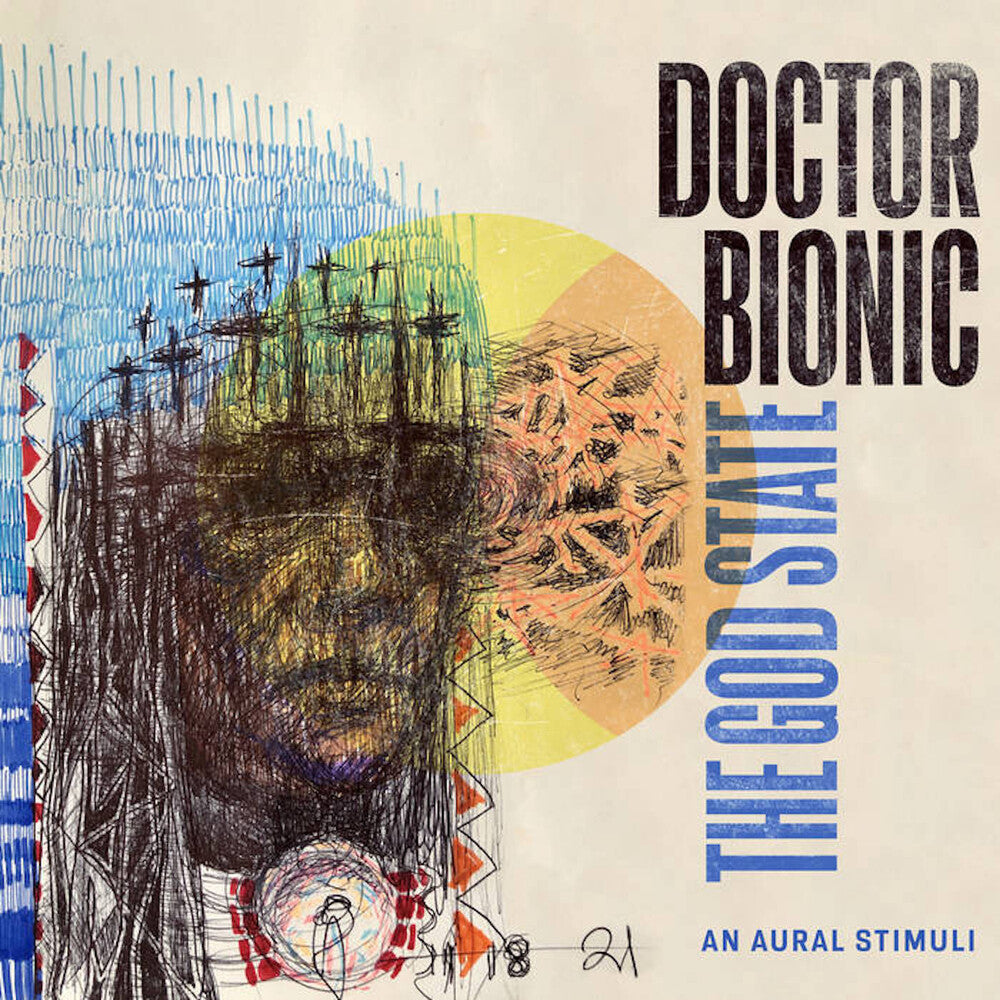 the album cover for Doctor Bionic - God State - Clearwater Blue (Blue) [Colored Vinyl]