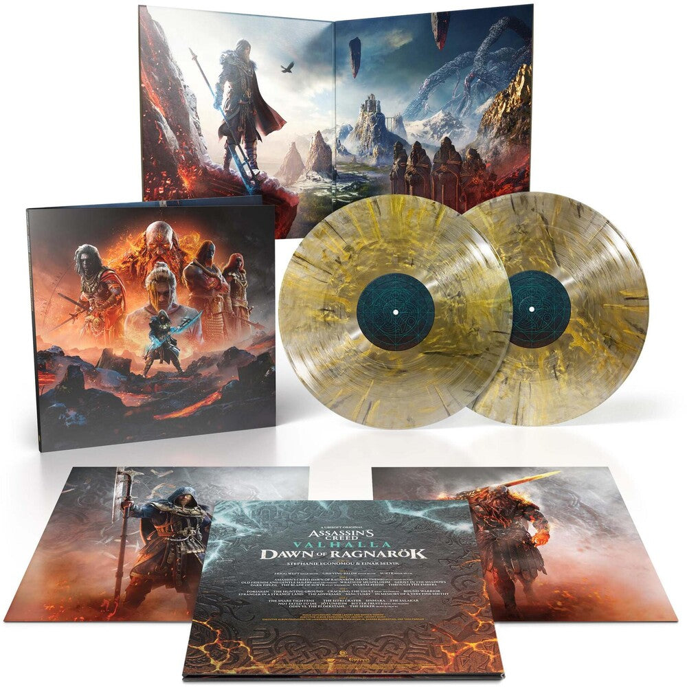 the album cover for Stephanie Economou  (Colv) (Gol) (Ylw) - Assassin's Creed Valhalla: Dawn Of Ragnarok [Colored Vinyl]
