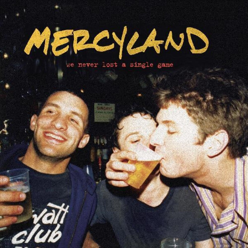 the album cover for Mercyland - We Never Lost A Single Game [Limited Edition Clear Red LP]