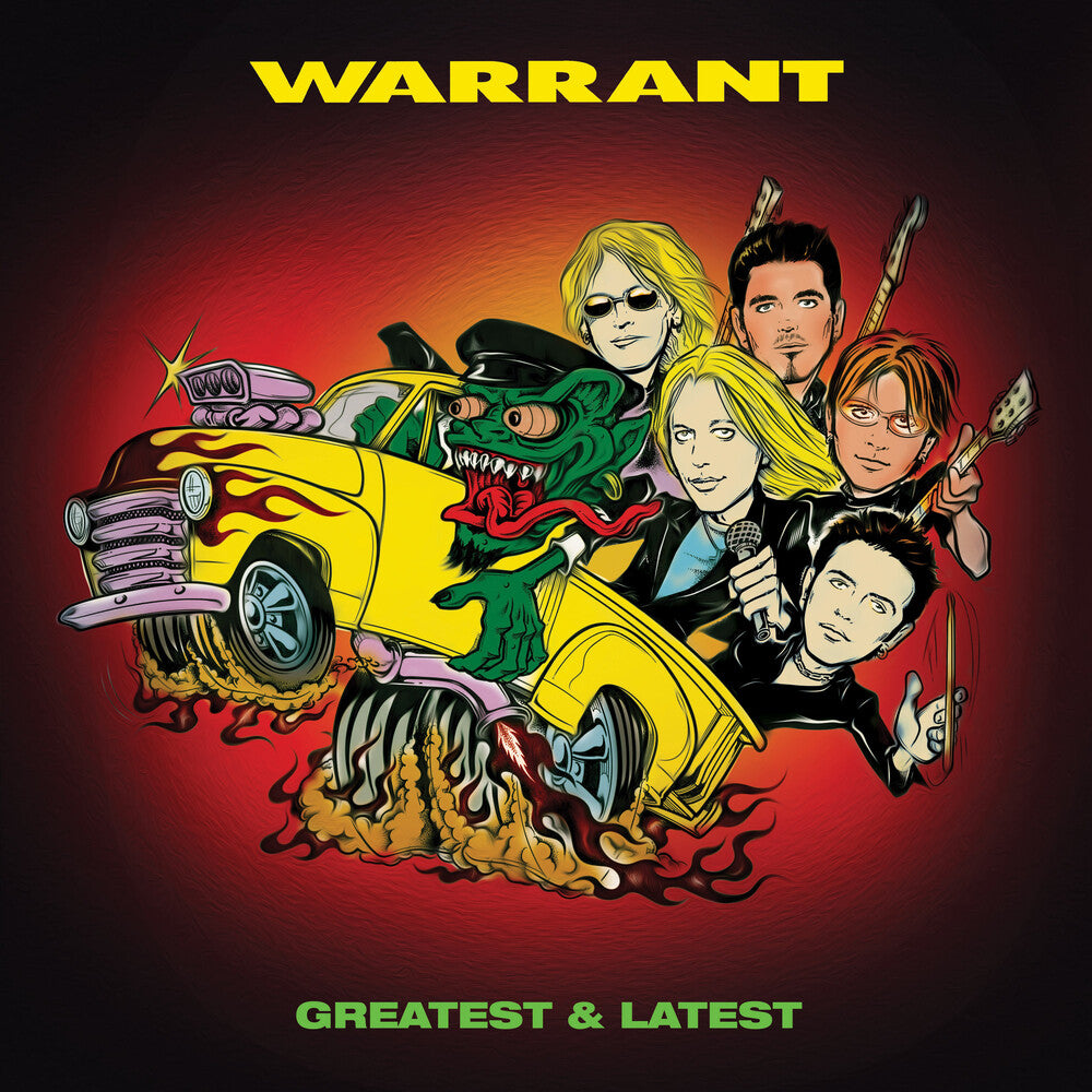 the album cover for Warrant - Greatest & Latest - Red & Black Splatter (Blk)