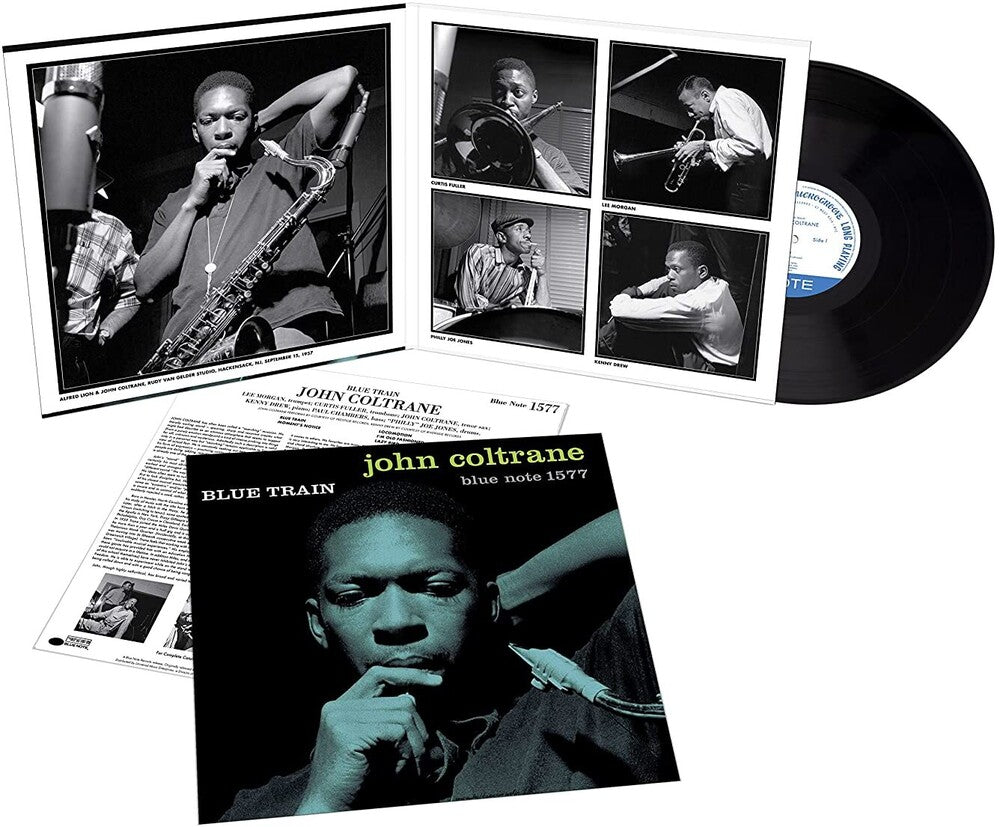 the album cover for John Coltrane - Blue Train (Blue Note Tone Poet Series) [Mono LP]