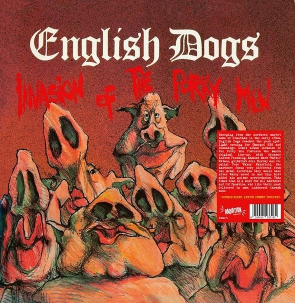 the album cover for English Dogs - Invasion Of The Porky Men