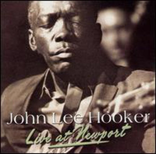 the album cover for John Lee Hooker - Live at Newport