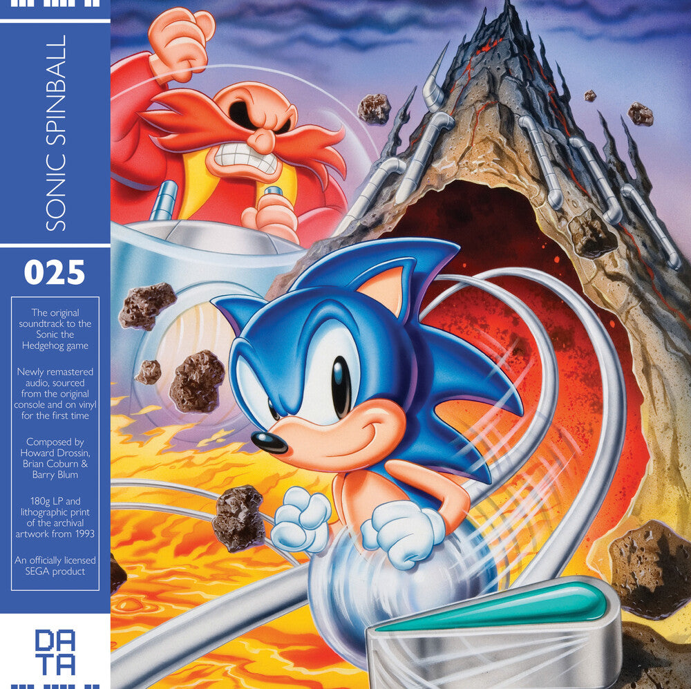 the album cover for Sonic Spinball - O.S.T. (Blue) (Colv) (Ogv) - Sonic Spinball - O.S.T. (Blue) [Colored Vinyl] [180 Gram]