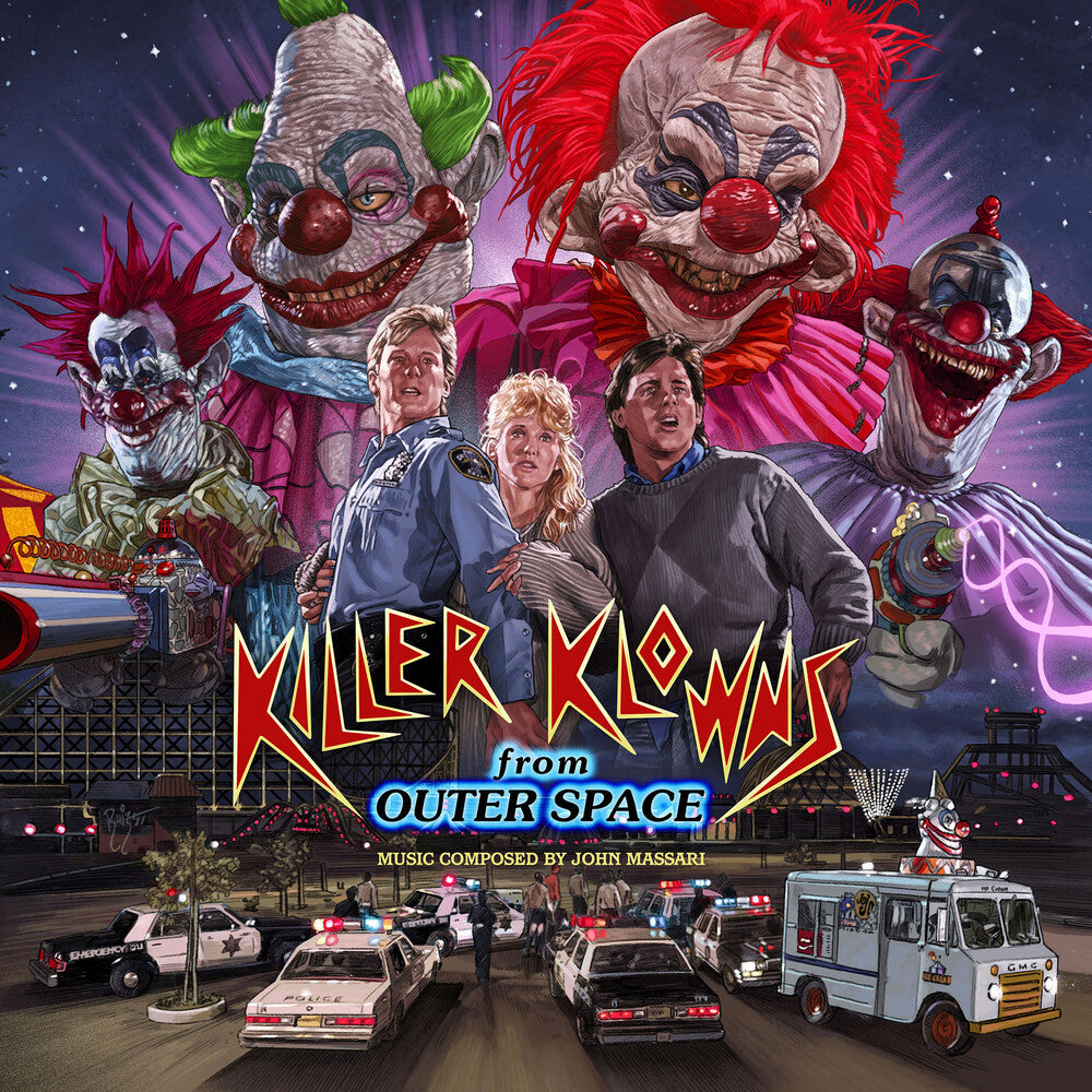the album cover for Massari, John - Killer Klowns From Outer Space (Original Soundtrack)